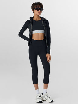 Бриджи спортивные женские с высокой линией талии черные - Mark formelle фото 13