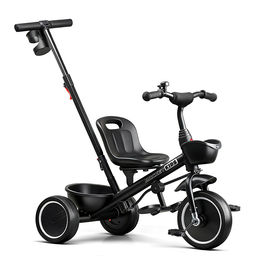 Велосипед трехколесный Rocket 107NEW, колеса EVA 10"/8", цвет черный