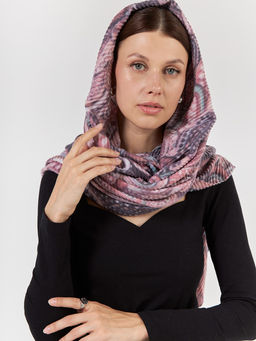 Большой, мягкий, тонкий и очень нежный двусторонний палантин с рисунком - Tantino фото 8