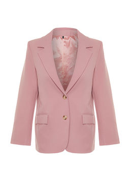 Limited Edition Pembe Regular Astarl? Dokuma Blazer Ceket TWOAW23BC00132