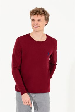 U. S. Polo Assn Мужской бордово-красный базовый свитер