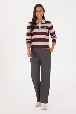 Kad_n Bordo Sweatshirt Sepette S_rpriz _ndirim - U.s. polo assn фото 4