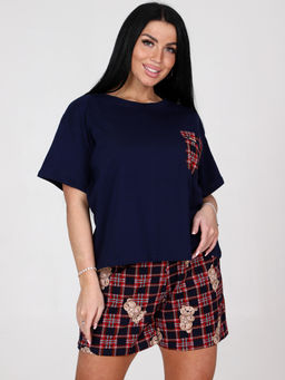 3124-ДК ДОМАШНИЙ КОСТЮМ (шорты) (Темно-синий) - А-дина фото 3