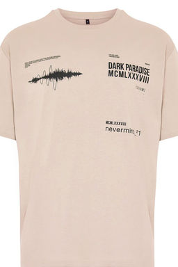 TRENDYOL MAN Beyaz Oversize/Genis Kesim Yaz? Bask?l? %100 Pamuk T-Shirt TMNSS20TS1097 - Trendyolmilla фото 7