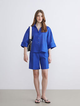 Oversize %100 Keten Kad?n G?mlek