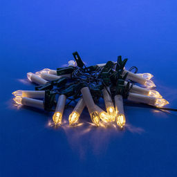 ULD-S0400-020/SGA WARM WHITE IP20 CANDLES Гирлянда светодиодная Свечки, 4м. 20 светодиодов. Теплый белый свет. Постоянное свечение. Провод зеленый. ТМ Uniel