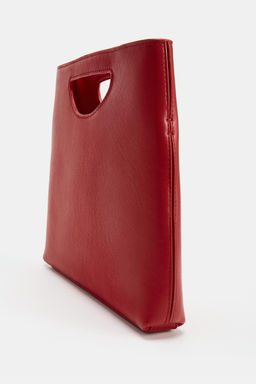BOLSO DE MANO PIEL / Rojo