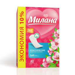 Прокладки ежедневные Милана Classic Deo Soft Цветы, 40 шт.  фото 2