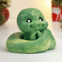 Фигурное мыло Змея Малыш градиент зеленый