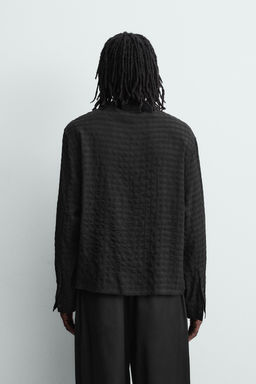 FLUID TEXTURED POLO SHIRT - Zara фото 3