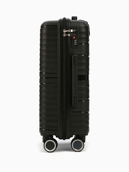 Чемодан на колёсах маленький 44 л (S), на молнии, кодовый замок, чёрный
