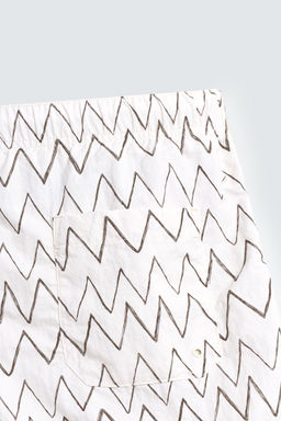 GEOMETRIC PRINT MID-LENGTH SWIMMING TRUNKS - Zara фото 4