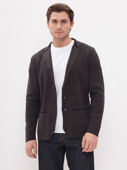 Кардиган мужской GREG G136-KF-клетка (корич. 525/345)  фото 8