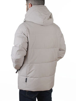 6393 GRAY/BEIGE Куртка мужская зимняя (200 гр. холлофайбер)