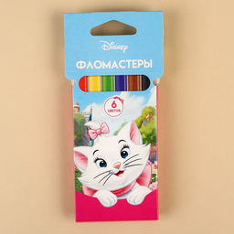Фломастеры Кошечка Мари, 6 цветов, вентилируемый колпачок - Disney фото 5