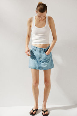 TRF DENIM SKORT - Zara фото 2