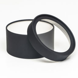 Подарочная коробка Black,чёрная, завальцованная с окном, 16 х 10 см