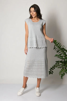 ЗЛАТА Юбка И 019/св.серый