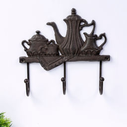 Настенные крючки декоративные «Чаепитие», чугун, 18×20×5.5 см