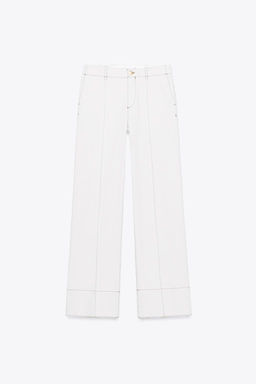BOOTCUT TROUSERS WITH TOPSTITCHING - Zara фото 4