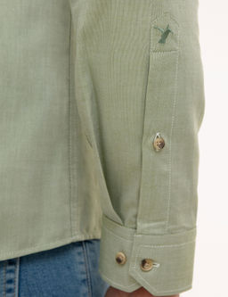 Ye_il Slim Fit Uzun Kollu G_mlek