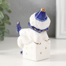 Фигурка керамика «Клоун на игральном кубике», кобальт, 4.4×7×9.5 см