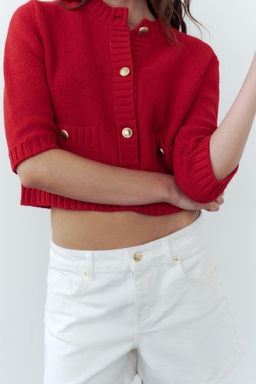 PLAIN KNIT CARDIGAN - Zara фото 2