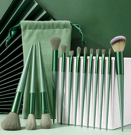 Набор кистей для макияжа из козьей шерсти 13шт - Cosmetics фото 3