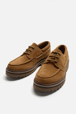LEATHER DECK SHOES - Zara фото 10