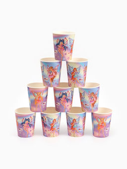 Посуда одноразовая бумажная на 10 персон: стаканы, тарелки, скатерть, ВИНКС