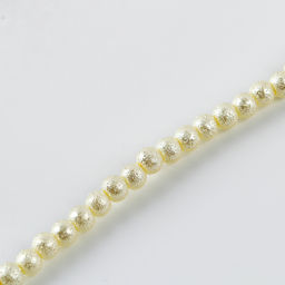 Бусины из стекла, набор 140 шт., размер 1 шт. — 6 мм, цвет белый