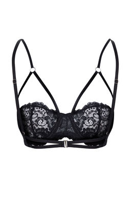 TRENDYOLMILLA Siyah Dantelli Biyeli Ip Ask?l? Balenli Kaps?z Balconette Orme Sutyen THMSS23SU00076  фото 11