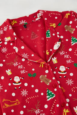 Trendyolmilla Lacivert %100 Pamuklu K?s Temal? Orme Pijama Tak?m? THMAW22PT1212  фото 10