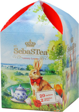 SebaSTea. 8 марта. Tender Assorted. Кролик с красным бантом карт.упаковка, 20 пак.