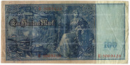 Банкнота 100 марок 1910 года Германия