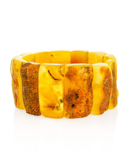 Роскошный браслет из натурального балтийского янтаря Помпеи