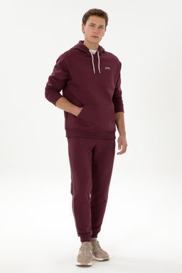 Erkek Oversize Fit Kap__onlu _ardonlu Bordo Basic Sweatshirt - U.s. polo assn фото 4