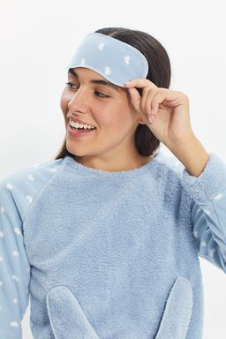 Trendyolmilla Lila 3lu Kalpli Uyku Bantl? Polar K?sl?k Orme Pijama Tak?m? THMAW21PT0666 фото 4