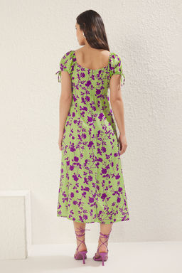 Yesil Duz Maxi Dokuma Elbise TWOSS25EL00662 - Trendyolmilla фото 4