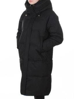 H24-620 BLACK Куртка зимняя женская (200 гр. холлофайбер)