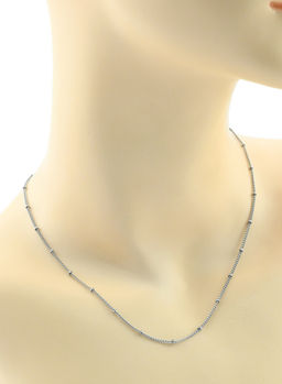 Цепочка для кулонов металл цв.серебро, 42см