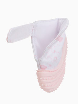 Прорезыватель на ручку для зубов «Фламинго», светло-розовый