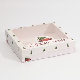 Цена за 2 шт. Коробка подарочная новогодняя складная С Новым годом, 23.5?20.5?5.5 см
