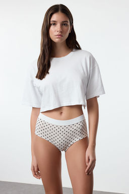 Siyah-Cok Renkli 3lu Paket Pamuklu Y?ld?z Desenli Hipster Orme Kulot THMAW25KU00008 - Trendyolmilla фото 3