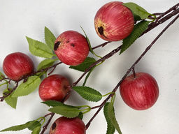 Ветка с красными яблоками декоративное растение 100см