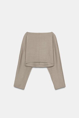 LONG SLEEVE CROP TOP - Zara фото 8