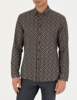 Siyah Slim Fit Uzun Kollu G_mlek - Pierre cardin фото 6