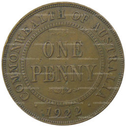1 пенни 1922 года Австралия