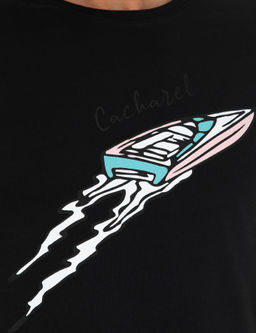 Siyah Slim Fit Ti__rt - Cacharel фото 7