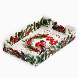 Цена за 5 шт. Коробка для макарун «Счастье в Новом Году!», 18×12×3.5 см